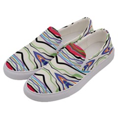 Bohemian Colorful Pattern B Men s Canvas Slip Ons