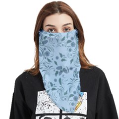 Folk Floral Art Print  Flowers Abstract Art  Poster  Face Covering Bandana (triangle)