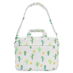 Green Cacti With Sun Macbook Pro Shoulder Laptop Bag (large) by SychEva