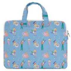 Beautiful Girls With Drinks Macbook Pro Double Pocket Laptop Bag by SychEva