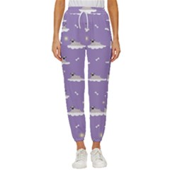 Cheerful Pugs Lie In The Clouds Cropped Drawstring Pants
