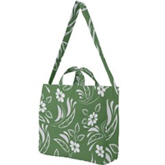 Folk Flowers Pattern Floral Surface Design Seamless Pattern Square Shoulder Tote Bag