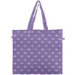 Pink Clouds On Purple Background Canvas Travel Bag