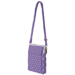 Pink Clouds On Purple Background Multi Function Travel Bag