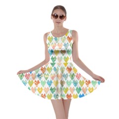 Multicolored Hearts Skater Dress by SychEva