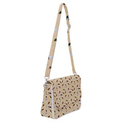 Festive Champagne Shoulder Bag With Back Zipper