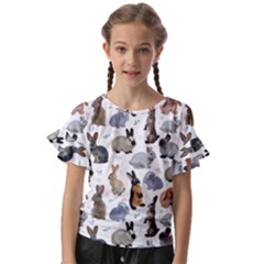 Funny Bunny Kids  Cut Out Flutter Sleeves