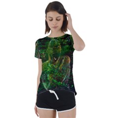 Stp 0111 Cross And Cross Short Sleeve Foldover Tee