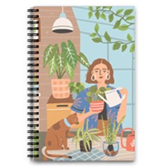 Crazy Plant Lady At Greenhouse  5 5  X 8 5  Notebook by flowerland