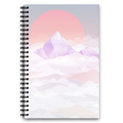 Mountain Sunset Above Clouds 5 5  X 8 5  Notebook by walala