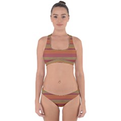 Background-lines Cross Back Hipster Bikini Set