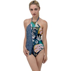 Watercolor Flowers 2 Go With The Flow One Piece Swimsuit by flowerland