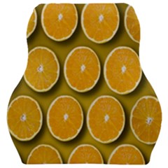 Orange Slices Cross Sections Pattern Car Seat Velour Cushion  by artworkshop