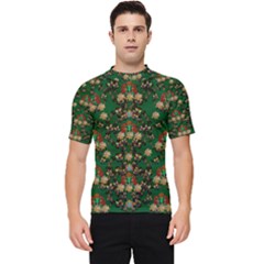 Ganesh Elephant Art With Waterlilies Men s Short Sleeve Rash Guard