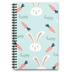Bunny Carrot Pattern Background 5 5  X 8 5  Notebook by Wegoenart