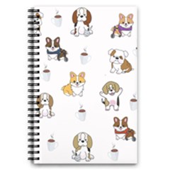 Hot Chocolate Puppies Hot Cocoa 5 5  X 8 5  Notebook by Wegoenart