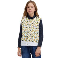 Art T- Shirt Brown Bunnies And Orange Carrots On Goldenrod Easter Pattern T- Shirt Kid s Short Button Up Puffer Vest	