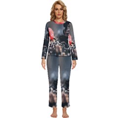Chocolate Dark Womens  Long Sleeve Lightweight Pajamas Set