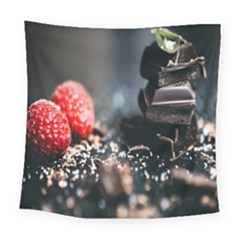 Chocolate Dark Square Tapestry (large) by artworkshop