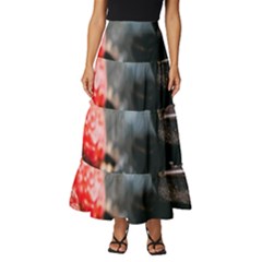 Chocolate Dark Tiered Ruffle Maxi Skirt