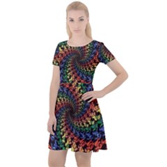 Deadhead Bears Band  Colorsdead Head Grateful Dead Pattern Cap Sleeve Velour Dress  by Sapixe