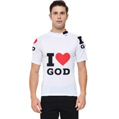 I Love God Men s Short Sleeve Rash Guard