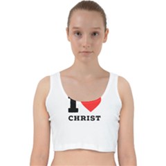 I Love Christ Velvet Racer Back Crop Top