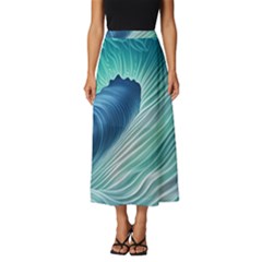 Summer Ocean Waves Classic Midi Chiffon Skirt
