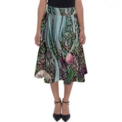 Craft Mushroom Perfect Length Midi Skirt by GardenOfOphir