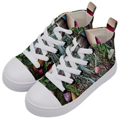 Craft Mushroom Kids  Mid-top Canvas Sneakers by GardenOfOphir