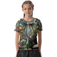 Craft Mushroom Kids  Frill Chiffon Blouse by GardenOfOphir