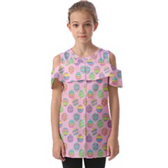 Egg Easter Eggs Pastel Digital Art Fold Over Open Sleeve Top