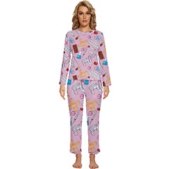 Medical Womens  Long Sleeve Lightweight Pajamas Set