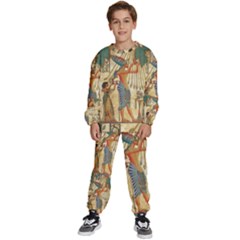 Egyptian Man Sun God Ra Amun Kids  Sweatshirt Set