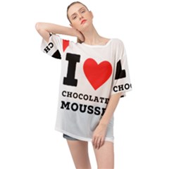 I Love Chocolate Mousse Oversized Chiffon Top