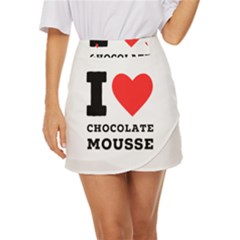 I Love Chocolate Mousse Mini Front Wrap Skirt