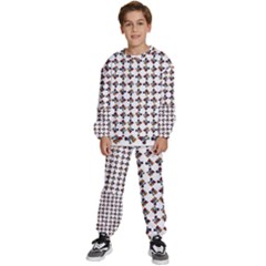 Mixed Abstract Colors Pattern Kids  Sweatshirt Set