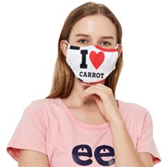I Love Carrots  Fitted Cloth Face Mask (adult)