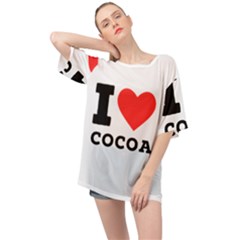 I Love Cocoa Oversized Chiffon Top