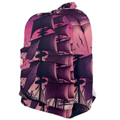 Ship Pirate Adventure Landscape Ocean Sun Heaven Classic Backpack