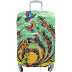 Monkey Tiger Bird Parrot Forest Jungle Style Luggage Cover (large) by Grandong