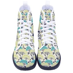 Flora Nature Color Japanese Patterns Kid s High-top Canvas Sneakers