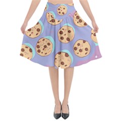 Cookies Chocolate Chips Chocolate Cookies Sweets Flared Midi Skirt