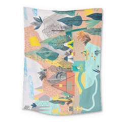 Mountain Abstract Art  Medium Tapestry by Givinglala