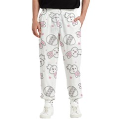 Cute Pattern With Easter Bunny Egg Men s Elastic Waist Pants