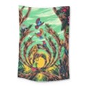 Monkey Tiger Bird Parrot Forest Jungle Style Small Tapestry View1