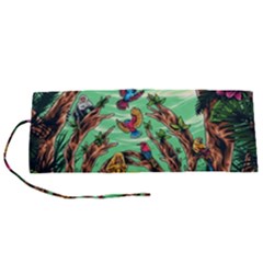 Monkey Tiger Bird Parrot Forest Jungle Style Roll Up Canvas Pencil Holder (s) by Grandong