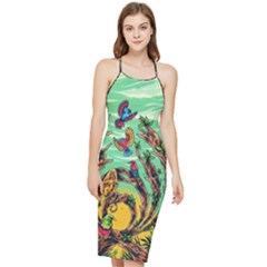 Monkey Tiger Bird Parrot Forest Jungle Style Bodycon Cross Back Summer Dress by Grandong