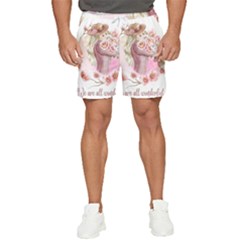 Women With Flowers Men s Runner Shorts