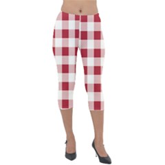 Gingham - 4096x4096px - 300dpi14 Lightweight Velour Capri Leggings 
